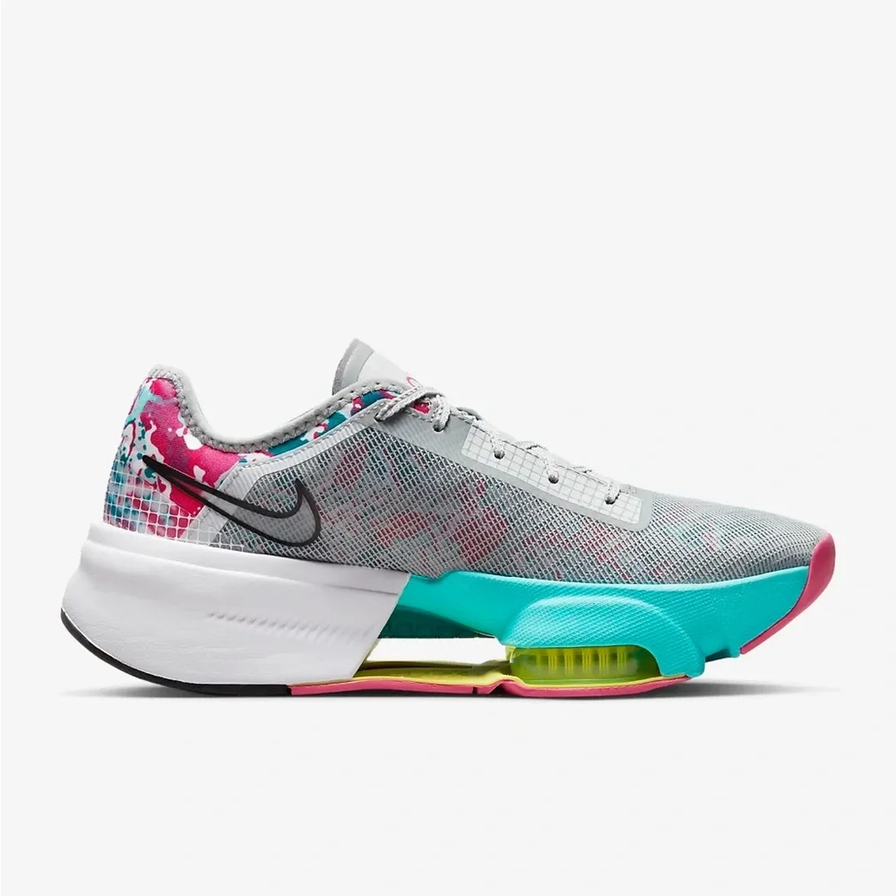 Nike Women's Training Shoes - Gray, Teal, Pink, Yellow